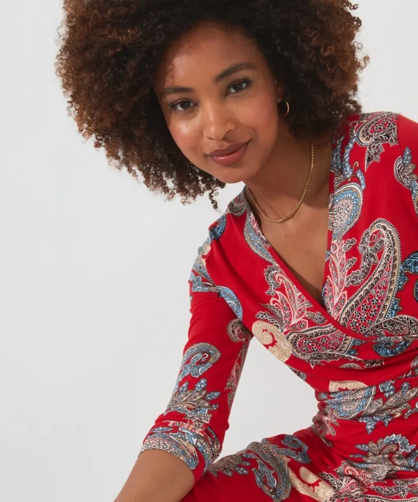 Shop Women's Collection | Vintage & Retro Dresses | Midi Dresses | Dresses | Sale Dresses | Top Picks | Top Picks | Top Picks | Women's | Women's Joe Browns Alicia Wrap Jersey Dress Red