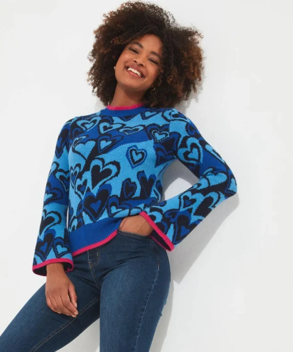Shop Women's Collection | Cardigans & Coatigans | Top Picks | Top Picks Joe Browns All Heart Jumper Blue