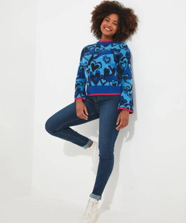 Shop Women's Collection | Cardigans & Coatigans | Top Picks | Top Picks Joe Browns All Heart Jumper Blue