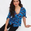 Sale Tops, Tunics & Blouses | Women's Joe Browns Alluring Animal Blouse Blue