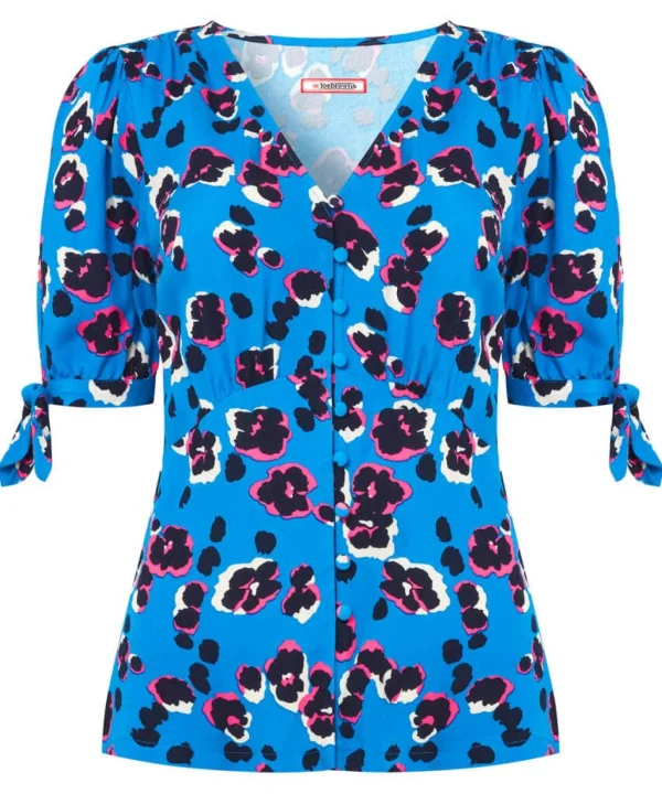 Sale Tops, Tunics & Blouses | Women's Joe Browns Alluring Animal Blouse Blue