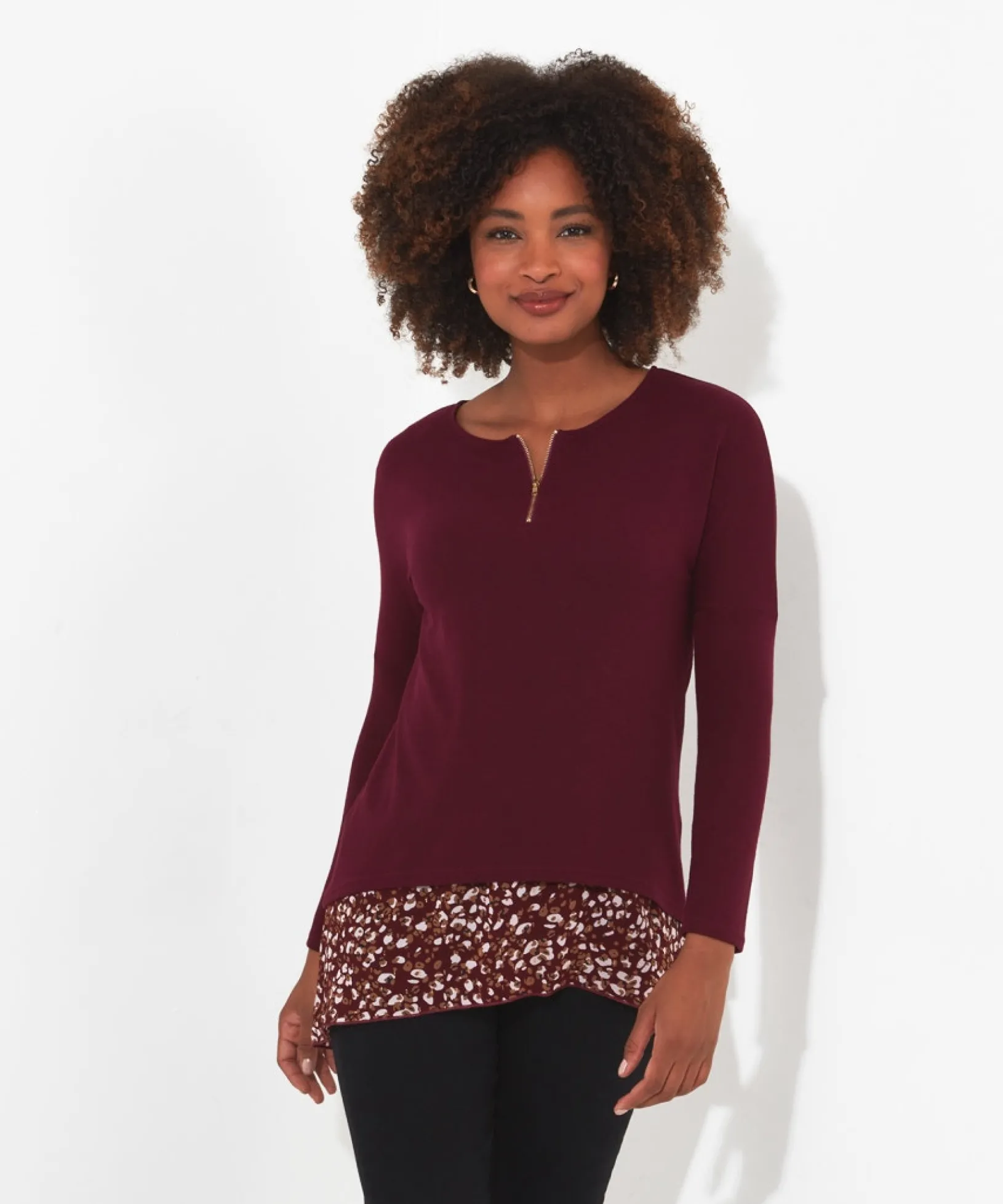 animal_magic_tunic_top_0.webp Tops, Tunics & Blouses | Sale Tops, Tunics & Blouses | Women's | Women's Joe Browns Animal Magic Tunic Top Berry