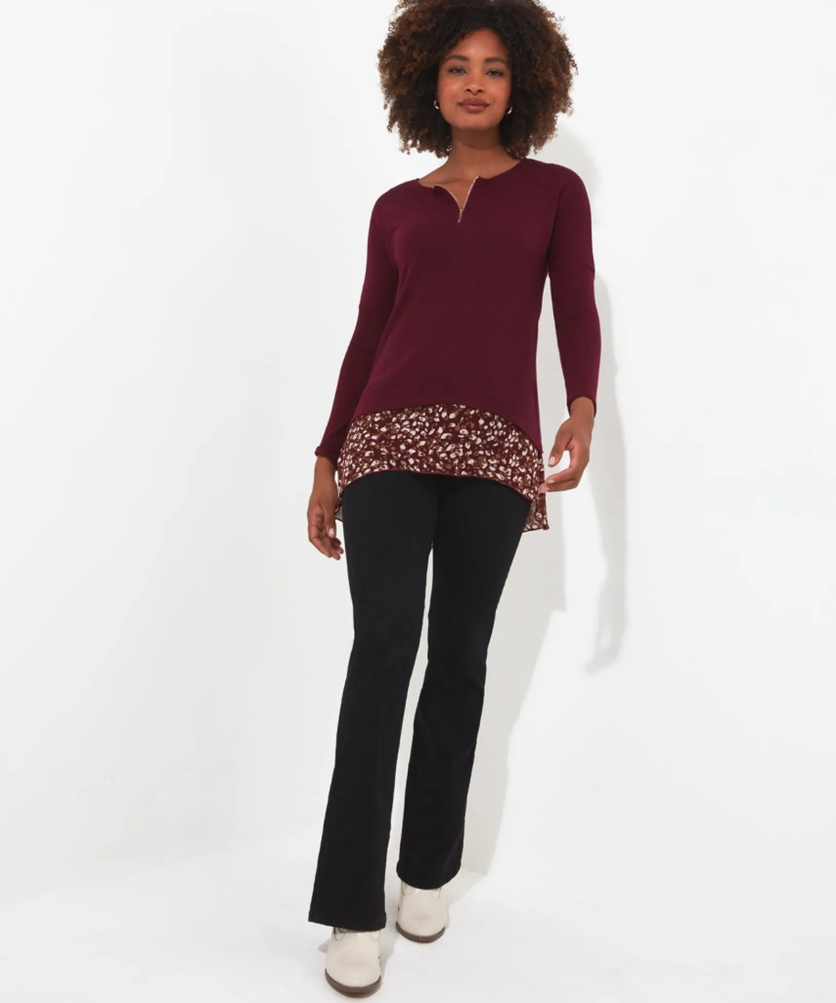 animal_magic_tunic_top_2.webp Tops, Tunics & Blouses | Sale Tops, Tunics & Blouses | Women's | Women's Joe Browns Animal Magic Tunic Top Berry