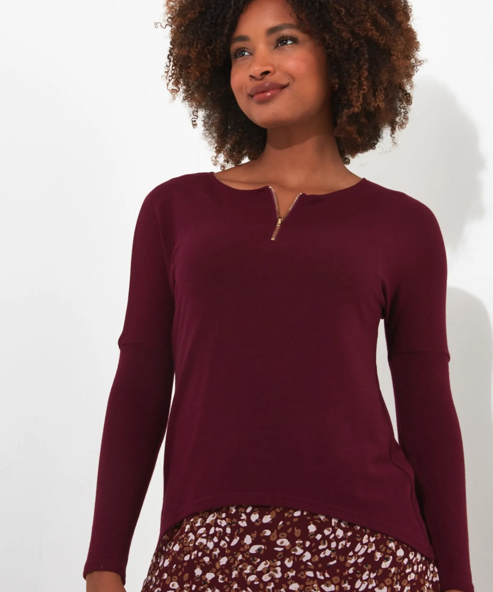 animal_magic_tunic_top_4.webp Tops, Tunics & Blouses | Sale Tops, Tunics & Blouses | Women's | Women's Joe Browns Animal Magic Tunic Top Berry