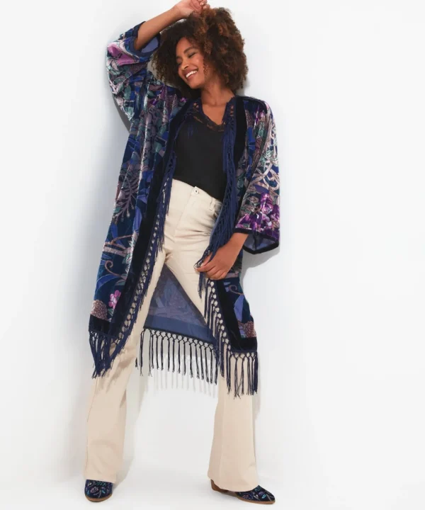Cardigans & Coatigans | Accessories & Jewellery | Top Picks | Women's Joe Browns Art Nouveau Kimono Violet Multi