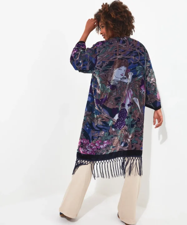 Cardigans & Coatigans | Accessories & Jewellery | Top Picks | Women's Joe Browns Art Nouveau Kimono Violet Multi