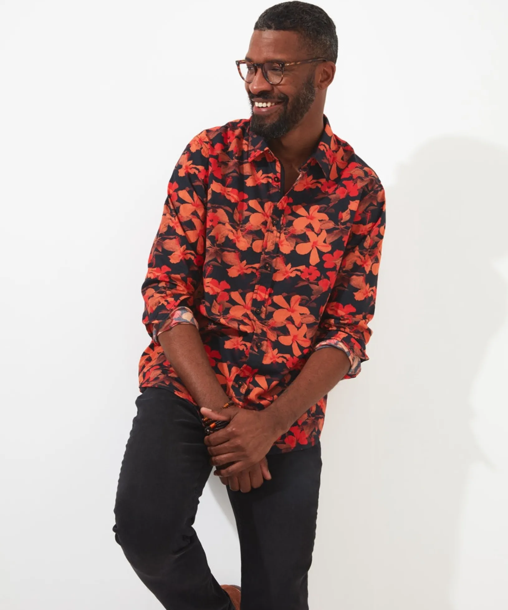 autumn_floral_shirt_0.webp Shop Men's Collection | Funky Shirts | Shirts | Sale Shirts | Top Picks | Top Picks | Men,s | Men,s Joe Browns Autumn Floral Shirt Orange
