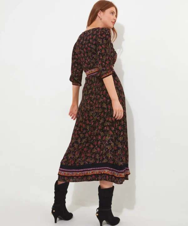 Shop Women's Collection | Maxi Dresses | Boho Dresses | Dresses | Sale Dresses | Top Picks | Top Picks | Top Picks | Women's | Women's Joe Browns Autumn Walks Printed Dress Black