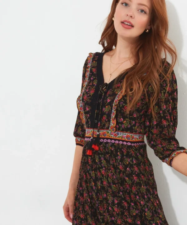 Shop Women's Collection | Maxi Dresses | Boho Dresses | Dresses | Sale Dresses | Top Picks | Top Picks | Top Picks | Women's | Women's Joe Browns Autumn Walks Printed Dress Black