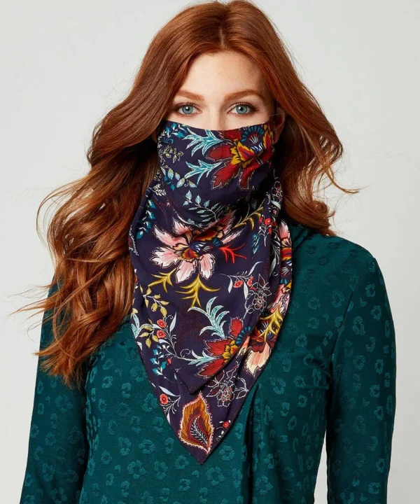 Sale Accessories & Jewellery | Women's Joe Browns Bandana Face Mask Navy Multi / Teal Multi