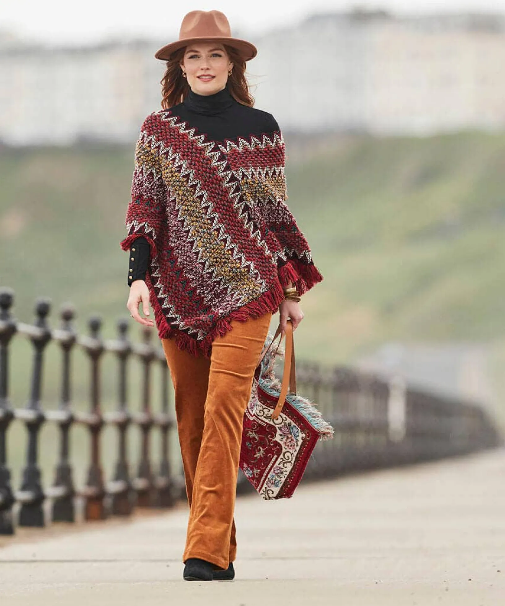 beautiful_bootcut_cords_4.webp Jeans & Trousers | Women's Joe Browns Beautiful Bootcut Cords Tan / Teal / Black