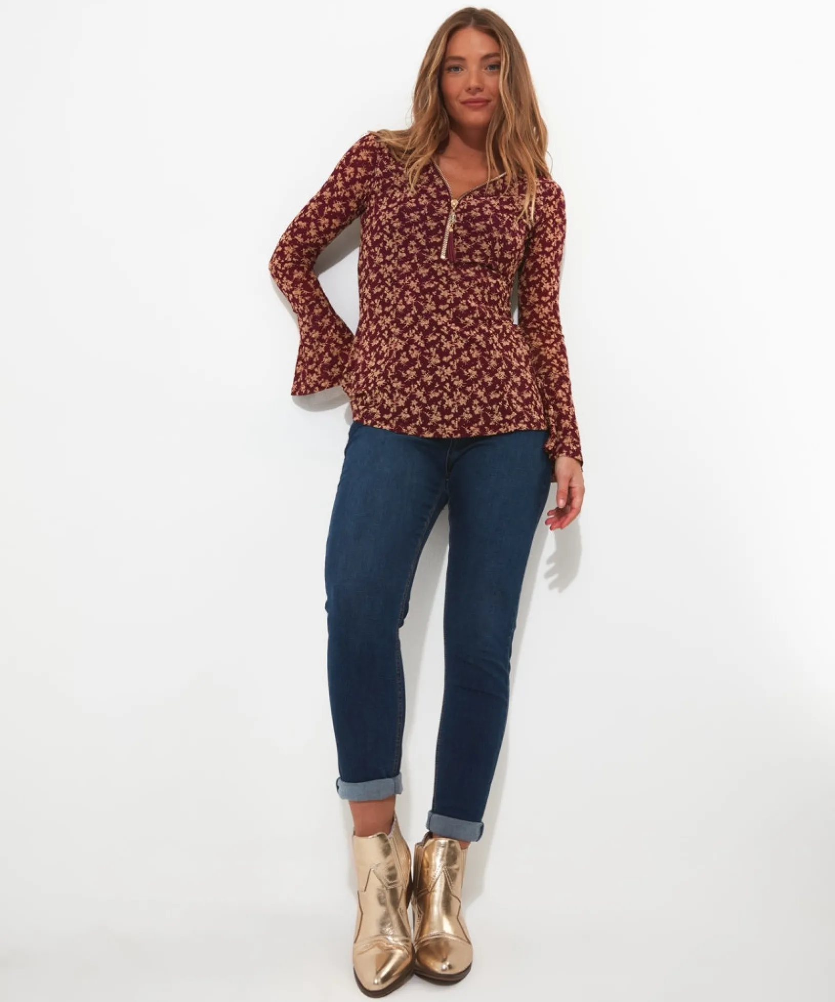 beautiful_zip_top_2.webp Shop Women's Collection | Tops, Tunics & Blouses | Sale Tops, Tunics & Blouses | Top Picks | Women's | Women's Joe Browns Beautiful Zip Top Berry