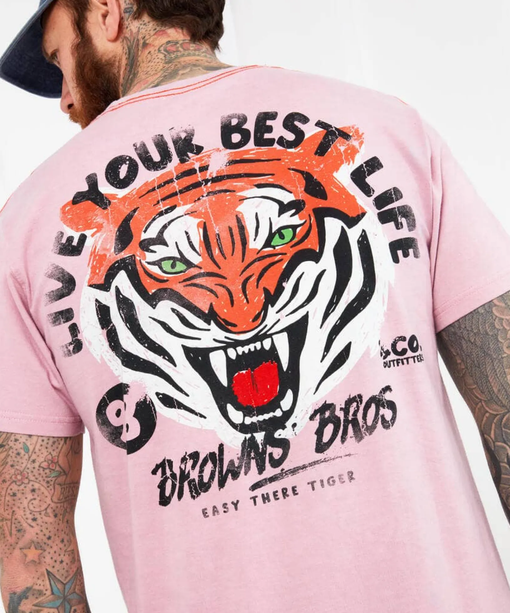 best_life_tee_0.webp Sale Tops & T-Shirts | Men,s Joe Browns Best Life Tee Pink