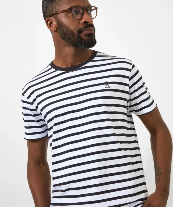 Shop Men's Collection | Plain Tops & T-Shirts | Layering Essentials | Tops & T-Shirts | Top Picks | Top Picks | Men，s | Men，s Joe Browns Beyond Basic Stripe Tee White/Charcoal