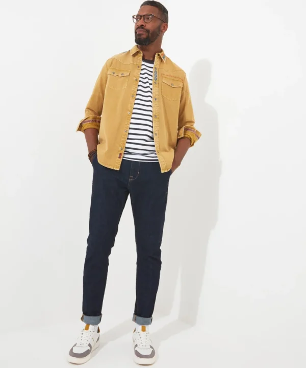 Shop Men's Collection | Plain Tops & T-Shirts | Layering Essentials | Tops & T-Shirts | Top Picks | Top Picks | Men，s | Men，s Joe Browns Beyond Basic Stripe Tee White/Charcoal