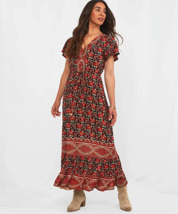 Sale Dresses | Women's Joe Browns Boho Babe Border Print Dress Multi