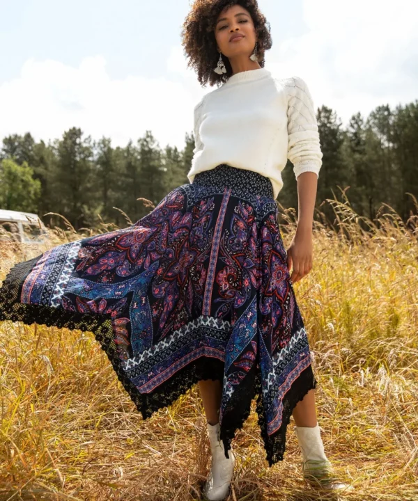 Shop Women's Collection | Skirts | Sale Skirts | Top Picks | Women's | Women's Joe Browns Boho Babe Hanky Hem Skirt Multi