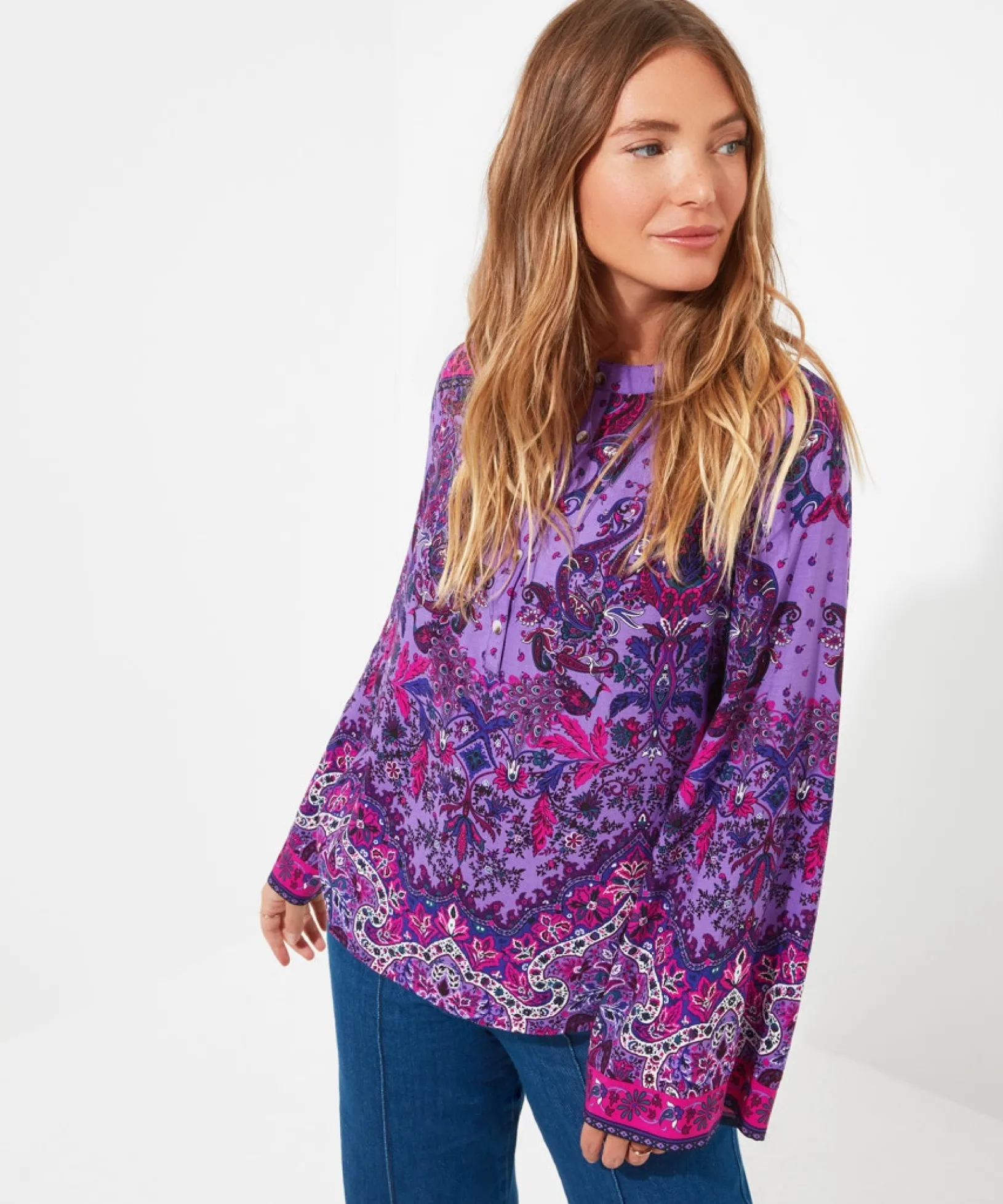 boho_babe_top_3.webp Tops, Tunics & Blouses | Sale Tops, Tunics & Blouses | Women's | Women's Joe Browns Boho Babe Top Purple