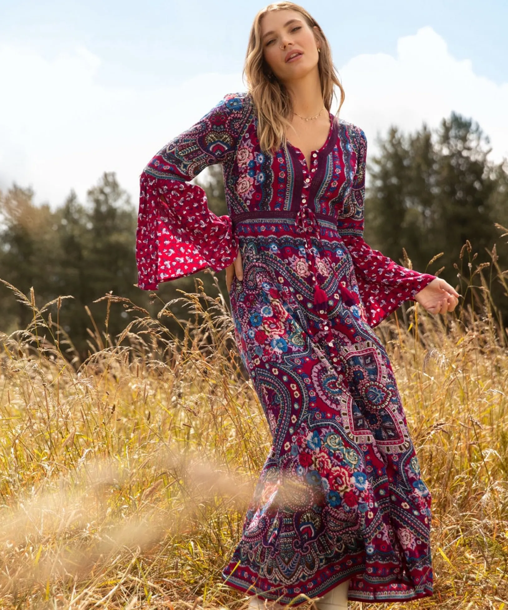 boho_believer_dress_2.webp Shop Women's Collection | Maxi Dresses | Boho Dresses | Dresses | Top Picks | Top Picks | Top Picks | Women's Joe Browns Boho Believer Dress Multi