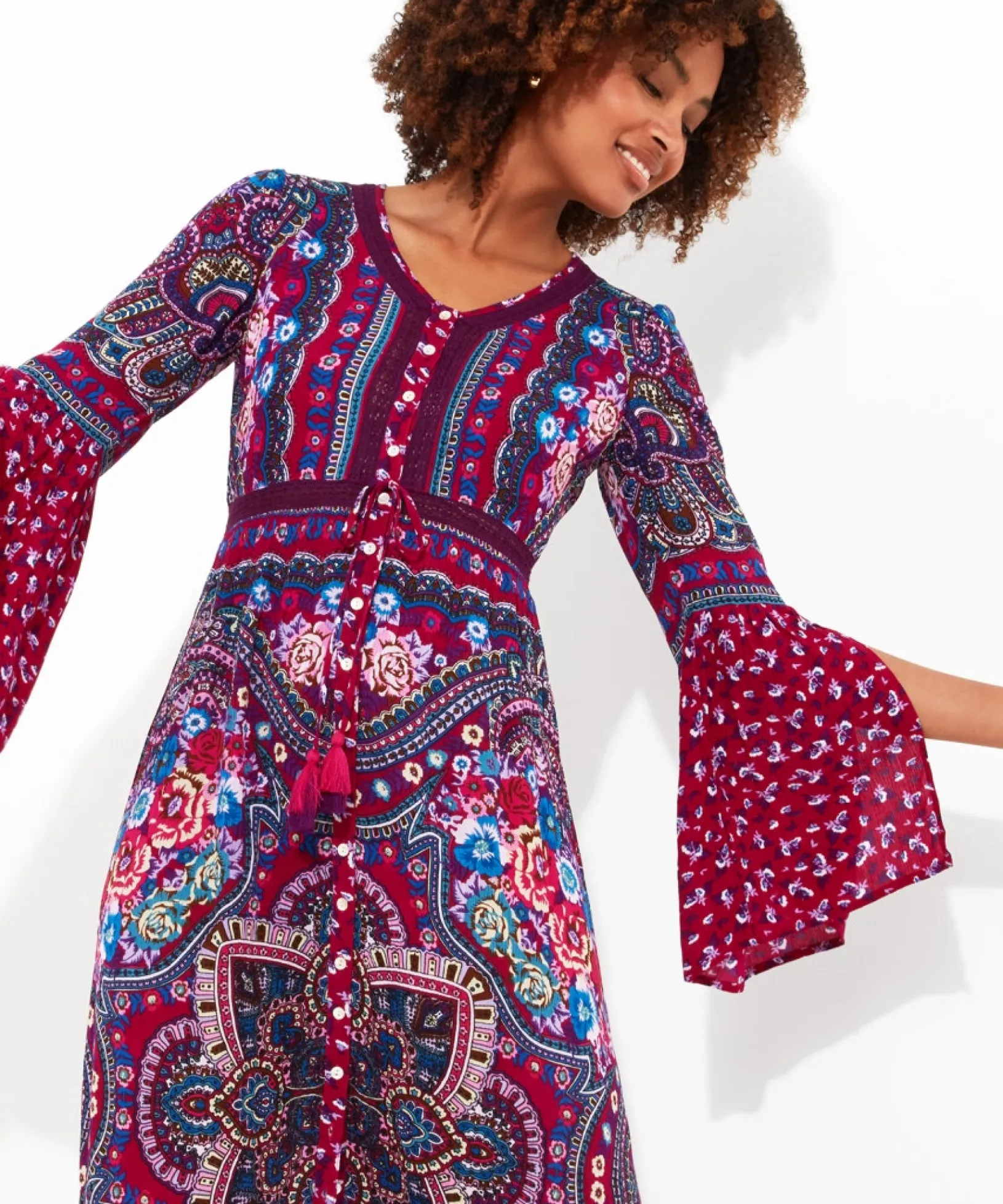boho_believer_dress_5.webp Shop Women's Collection | Maxi Dresses | Boho Dresses | Dresses | Top Picks | Top Picks | Top Picks | Women's Joe Browns Boho Believer Dress Multi