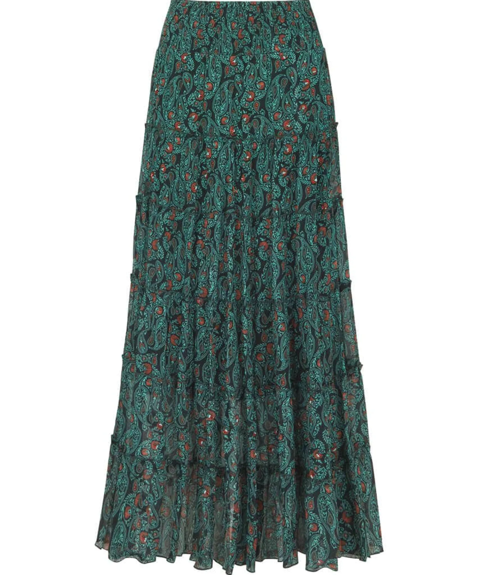boho_days_beaded_skirt_1.webp Shop Women's Collection | Occasion Outfits | Skirts | Sale Skirts | Top Picks | Top Picks | Women's | Women's Joe Browns Boho Days Beaded Skirt Green