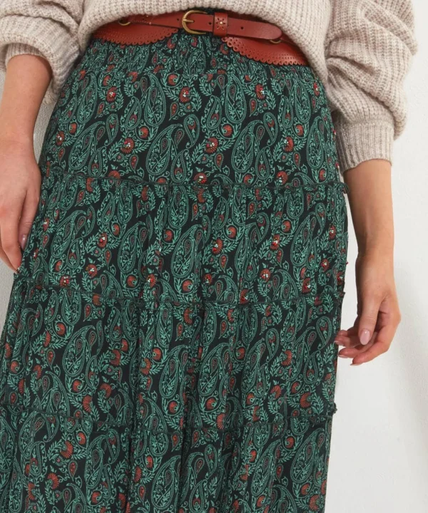 Shop Women's Collection | Occasion Outfits | Skirts | Sale Skirts | Top Picks | Top Picks | Women's | Women's Joe Browns Boho Days Beaded Skirt Green