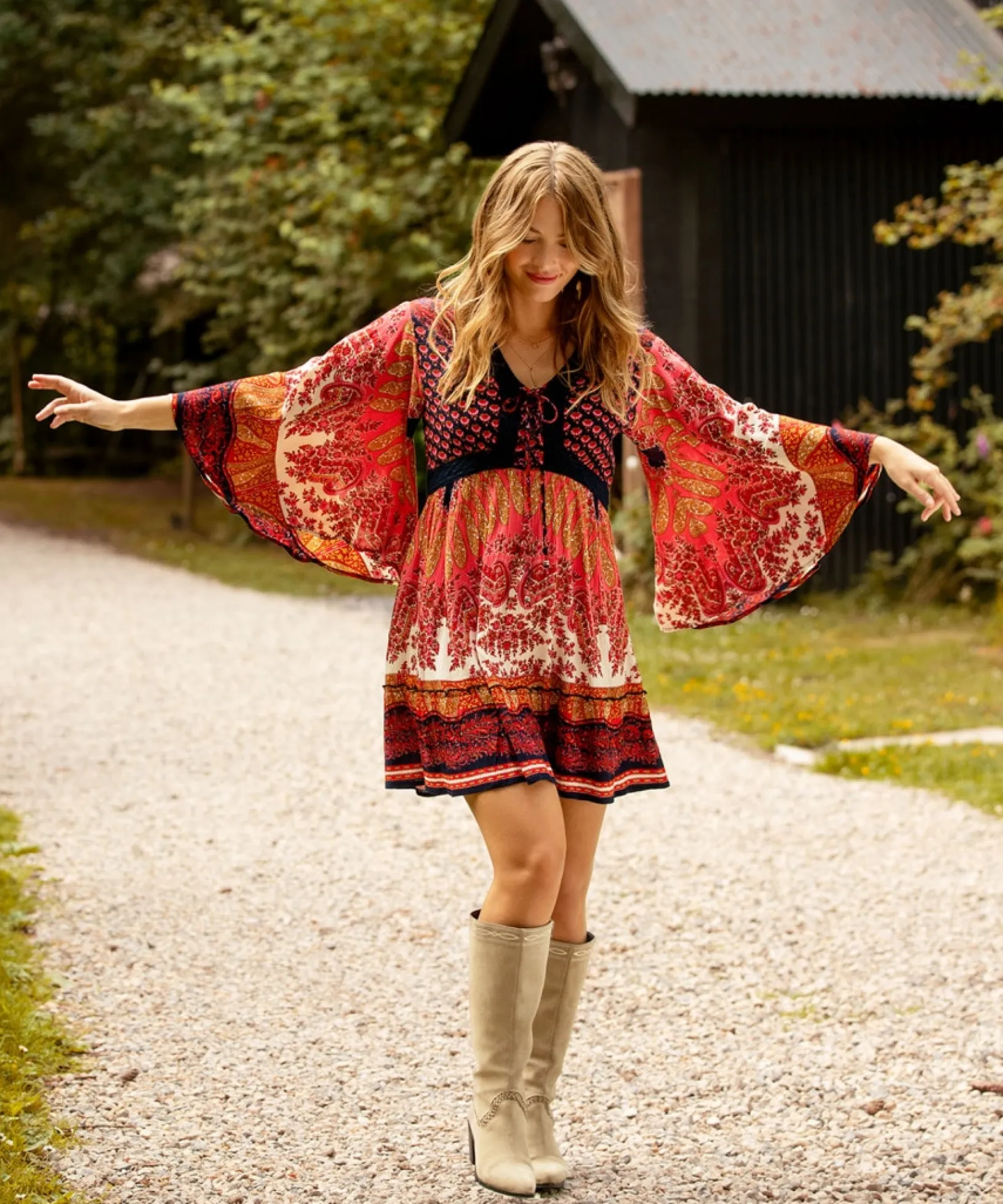boho_dreams_tunic_dress_2.webp Shop Women's Collection | Tops, Tunics & Blouses | Sale Tops, Tunics & Blouses | Top Picks | Women's | Women's Joe Browns Boho Dreams Tunic Dress Multi