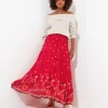 Skirts | Sale Skirts | Women's | Women's Joe Browns Border Print Skirt Red