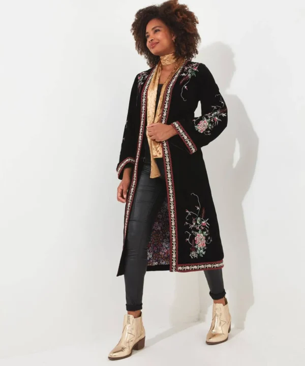 Shop Women's Collection | Occasion Outfits | Gifts | Coats & Jackets | Top Picks | Top Picks | Women's | Women's Joe Browns Boutique Embroidered Kimono Black