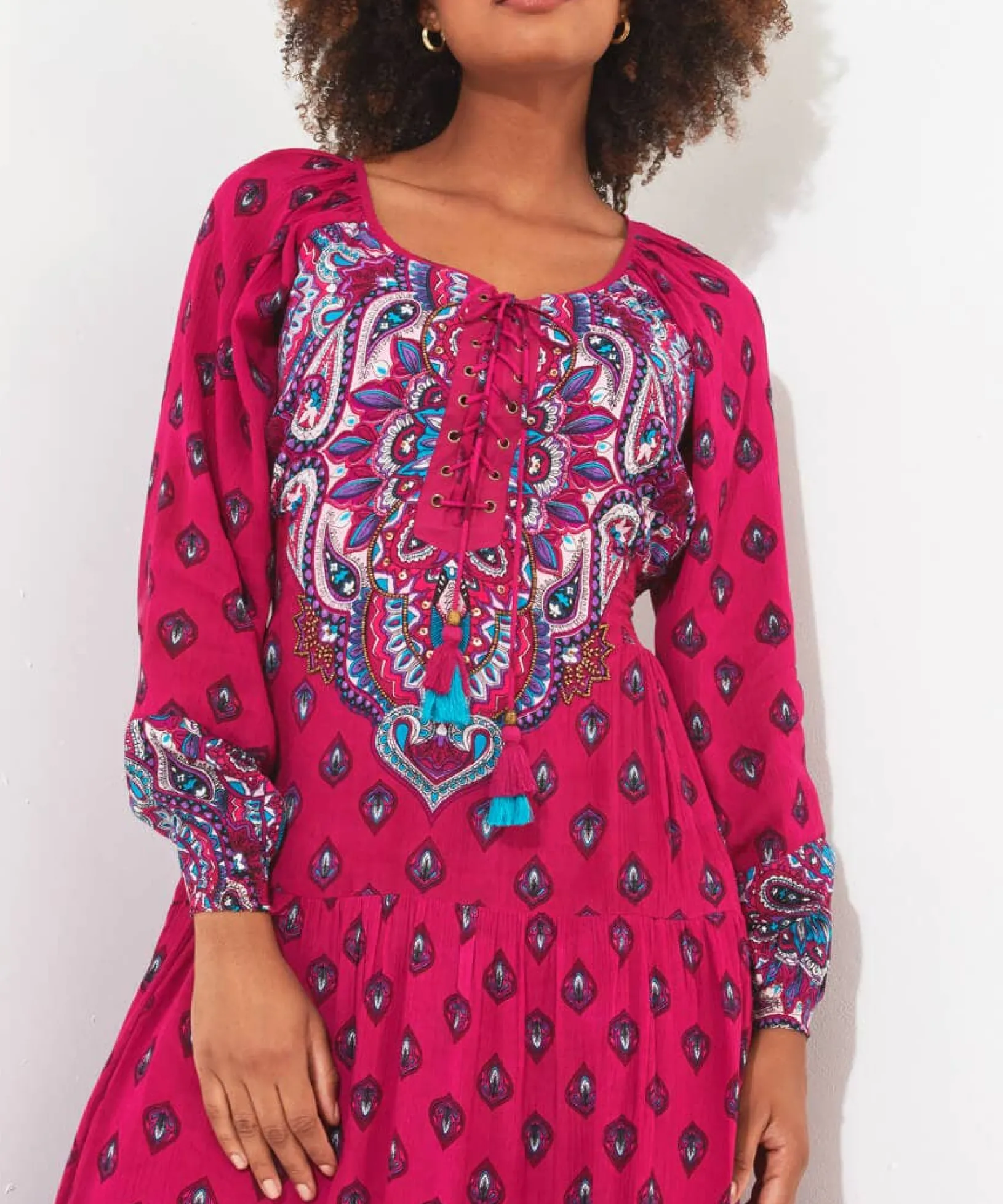 brilliantly_boho_beaded_d_3.webp Shop Women's Collection | Vintage & Retro Dresses | Maxi Dresses | Boho Dresses | Party Dresses | Occasion Outfits | Petite | Dresses | Sale Dresses | Top Picks | Top Picks | Top Picks | Top Picks | Top Picks | Top Picks | Women's | Women's | Women's Joe Browns Brilliantly Boho Beaded Dress Pink