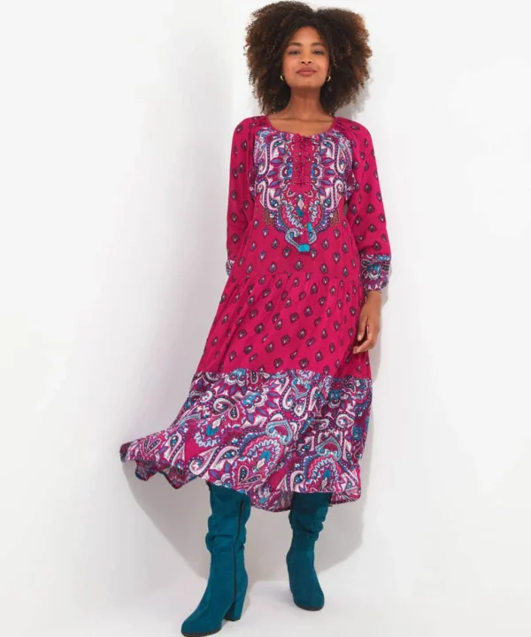 Shop Women's Collection | Vintage & Retro Dresses | Maxi Dresses | Boho Dresses | Party Dresses | Occasion Outfits | Petite | Dresses | Sale Dresses | Top Picks | Top Picks | Top Picks | Top Picks | Top Picks | Top Picks | Women's | Women's | Women's Joe Browns Brilliantly Boho Beaded Dress Pink