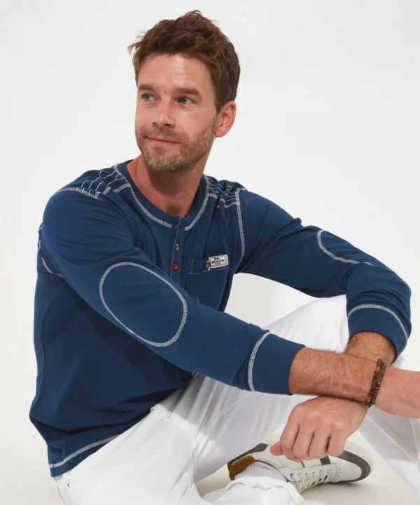 Shop Men's Collection | Henley Tops | Layering Essentials | Tops & T-Shirts | Sale Tops & T-Shirts | Top Picks | Men，s | Men，s | Men，s | Men，s Joe Browns Buster Henley Navy