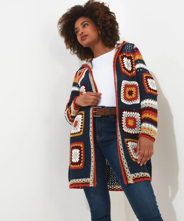 Shop Women's Collection | Cardigans & Coatigans | Sale Knitwear & Jumpers | Top Picks | Top Picks | Women's Joe Browns Captivating Crochet Cardigan Blue