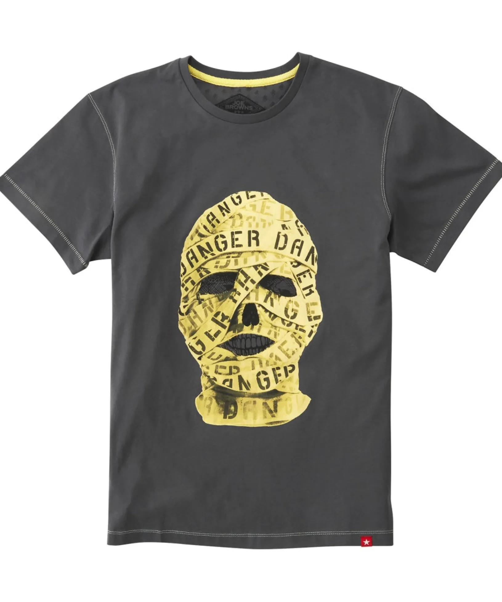 caution_tee_1.webp Shop Men's Collection | Graphic T-Shirts | Tops & T-Shirts | Sale Tops & T-Shirts | Top Picks | Top Picks | Men,s | Men,s Joe Browns Caution Tee Grey
