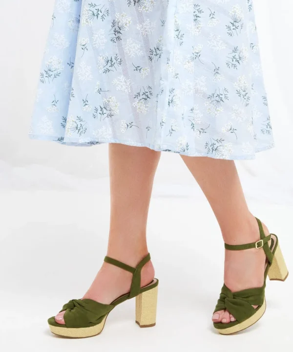 Sale Boots & Shoes | Women's Joe Browns Chancery Lane Platform Shoes Olive