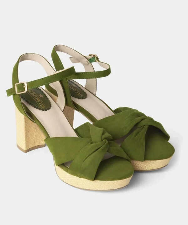 Sale Boots & Shoes | Women's Joe Browns Chancery Lane Platform Shoes Olive