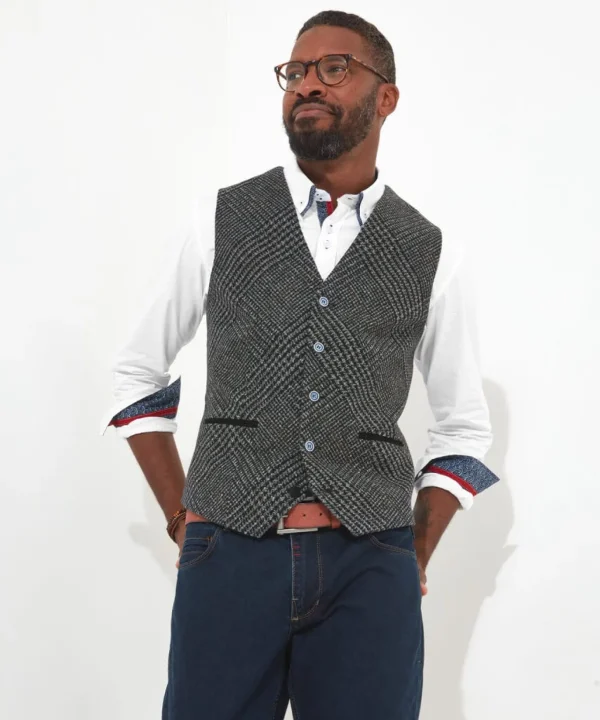 Shop Men's Collection | Men's Partywear | Waistcoats | Men's Tailoring | Coats & Jackets | Sale Waistcoats | Top Picks | Top Picks | Men，s | Top Picks | Men，s | Men，s Joe Browns Charming Check Waistcoat Grey