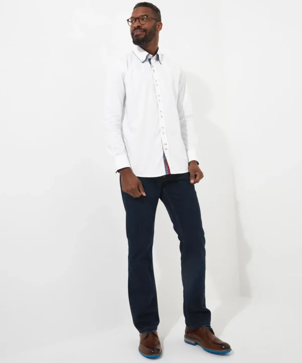 Shop Men's Collection | Work Shirts | Men's Tailoring | Shirts | Sale Shirts | Top Picks | Top Picks | Top Picks | Men,s | Men,s Joe Browns Charming Double Collar Shirt White