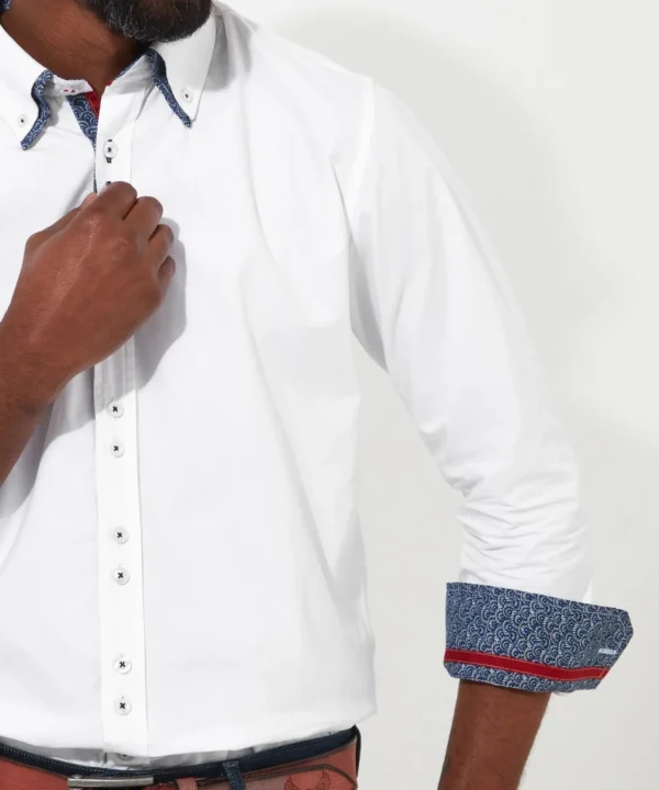 Shop Men's Collection | Work Shirts | Men's Tailoring | Shirts | Sale Shirts | Top Picks | Top Picks | Top Picks | Men,s | Men,s Joe Browns Charming Double Collar Shirt White