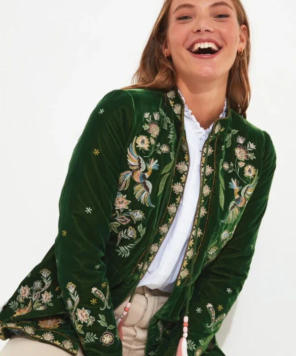 Shop Women's Collection | Coats & Jackets | Shop Blazers | Sale Coats & Jacket | Top Picks | Women's | Women's | Women's Joe Browns Charming Embroidered Boutique Jacket Green
