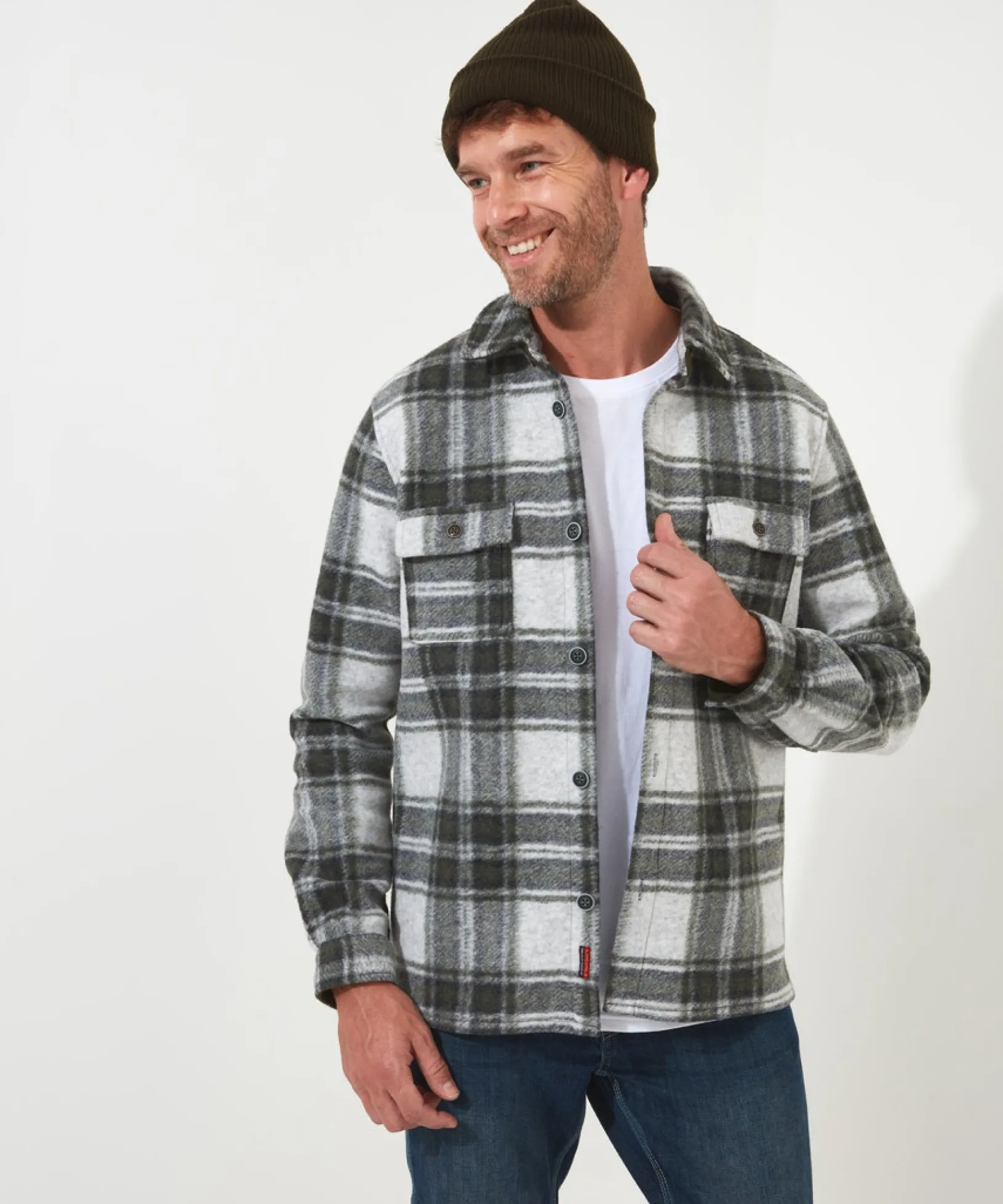 checked_out_shacket_0.webp Shop Men's Collection | Layering Essentials | Shirts | Sale Shirts | Top Picks | Men,s | Men,s | Men,s Joe Browns Checked Out Shacket Green