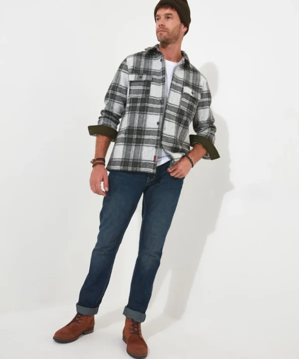 Shop Men's Collection | Layering Essentials | Shirts | Sale Shirts | Top Picks | Men,s | Men,s | Men,s Joe Browns Checked Out Shacket Green