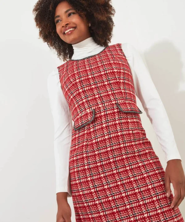 Shop Women's Collection | Vintage & Retro Dresses | Velvet & Devor茅 Dresses | Dresses | Top Picks | Top Picks | Top Picks | Women's Joe Browns Chic Check Dress Red