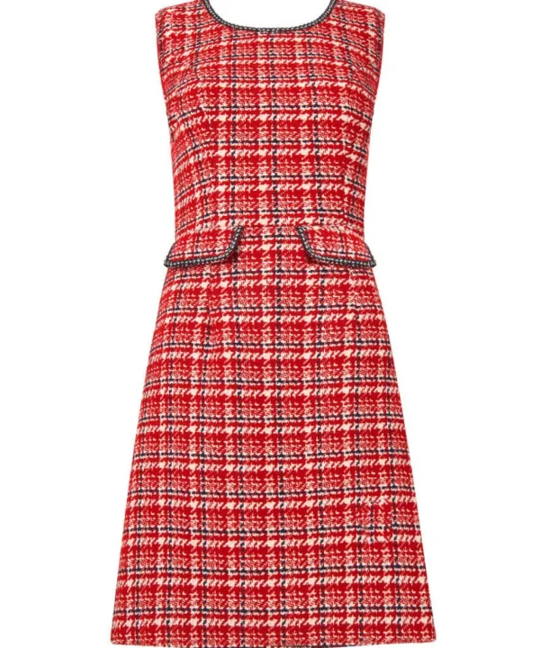 Shop Women's Collection | Vintage & Retro Dresses | Velvet & Devor茅 Dresses | Dresses | Top Picks | Top Picks | Top Picks | Women's Joe Browns Chic Check Dress Red
