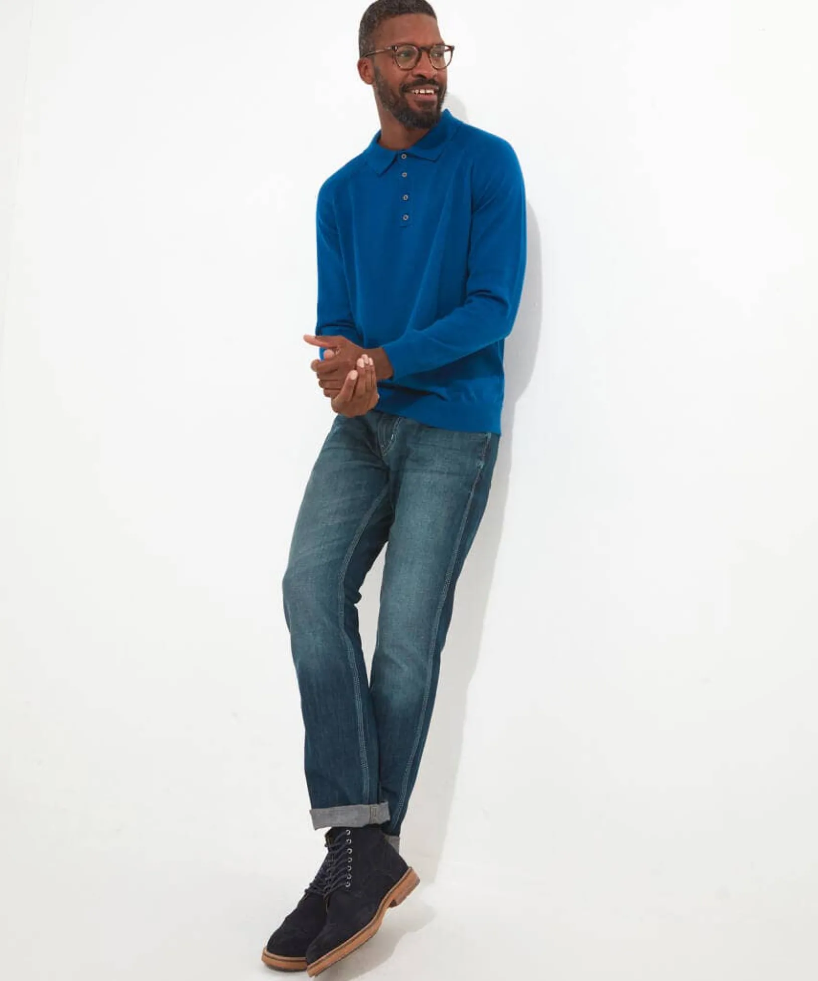 classic_and_cool_knitted__4.webp Shop Men's Collection | Knitwear & Jumpers | Tops & T-Shirts | Sale Knitwear & Jumpers | Top Picks | Men,s | Men,s | Men,s Joe Browns Classic and Cool Knitted Polo Blue