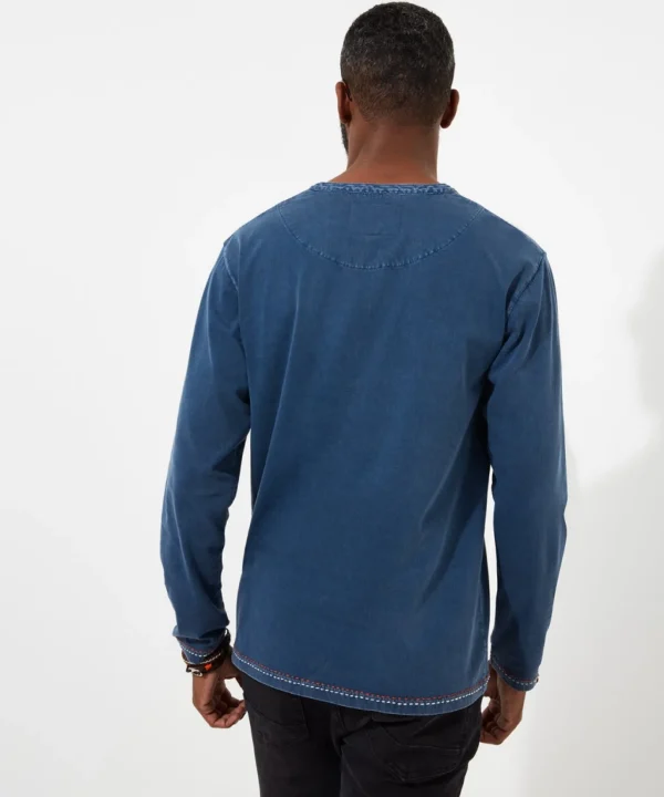 Shop Men's Collection | Henley Tops | Layering Essentials | Tops & T-Shirts | Sale Tops & T-Shirts | Top Picks | Men,s | Men,s | Men,s | Men,s Joe Browns Cool And Customised Henley Blue