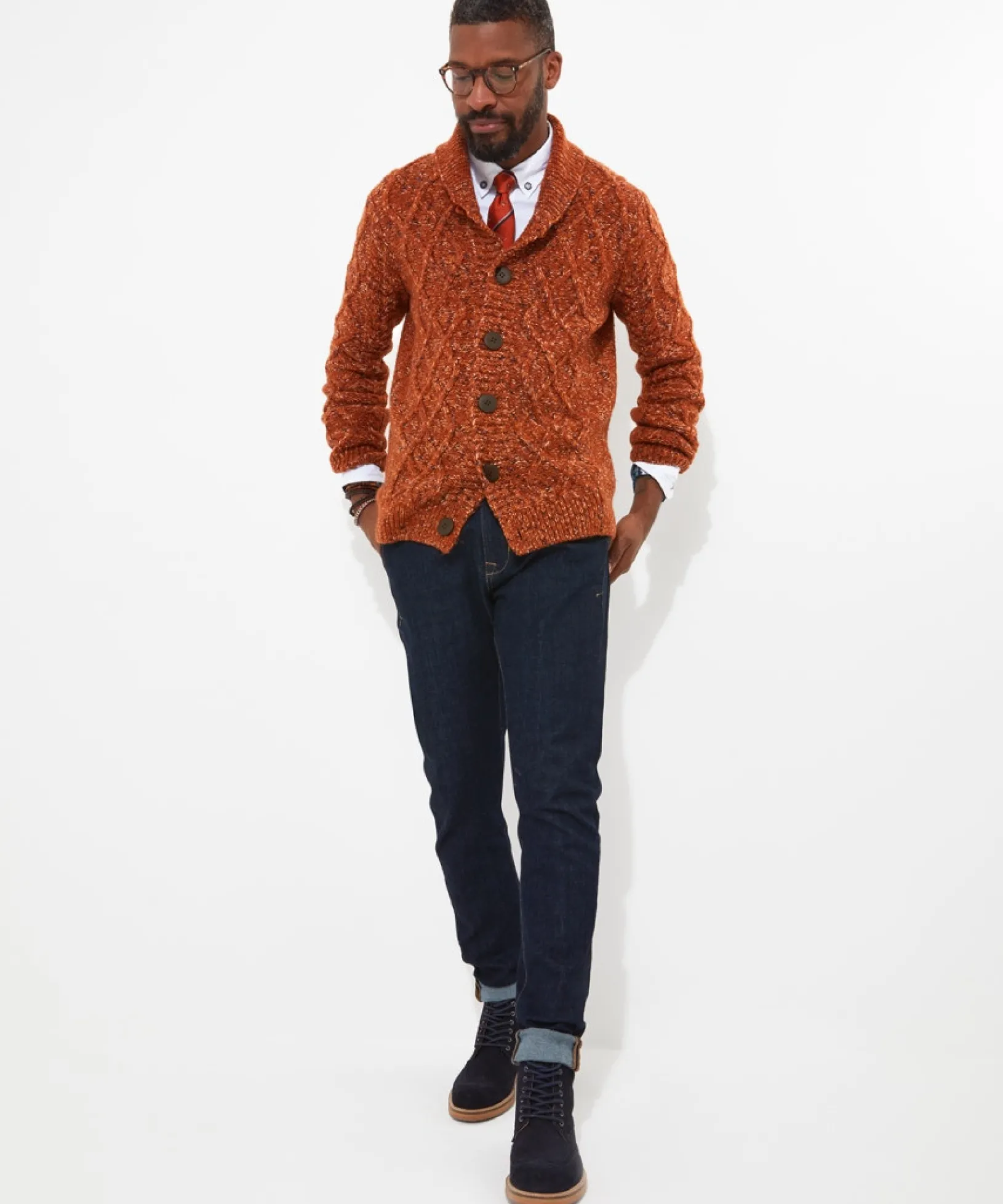 cool_cable_cardigan_3.webp Shop Men's Collection | Knitwear & Jumpers | Sale Knitwear & Jumpers | Top Picks | Men,s | Men,s Joe Browns Cool Cable Cardigan Autumn