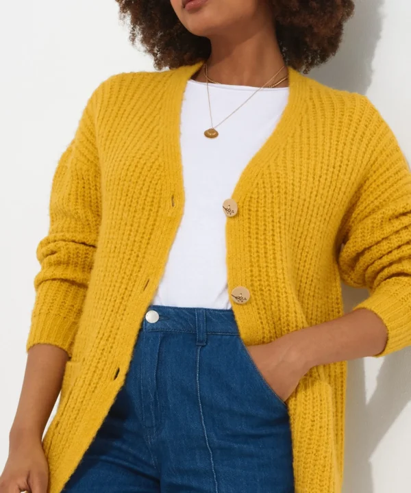 Cardigans & Coatigans | Sale Knitwear & Jumpers | Top Picks | Women's Joe Browns Cool Cosy Knit Cardigan Ochre