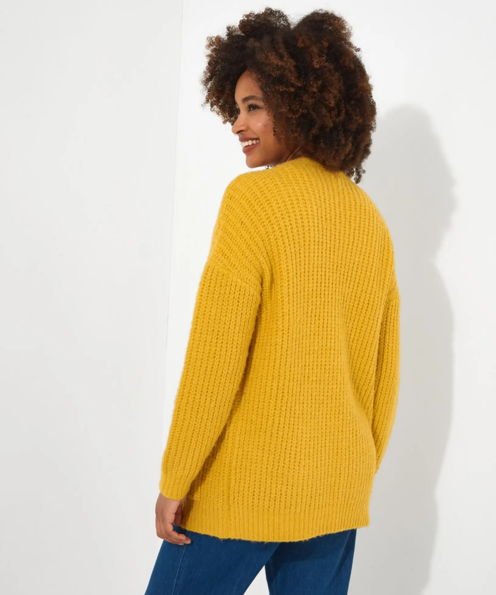 cool_cosy_knit_cardigan_4.webp Cardigans & Coatigans | Sale Knitwear & Jumpers | Top Picks | Women's Joe Browns Cool Cosy Knit Cardigan Ochre