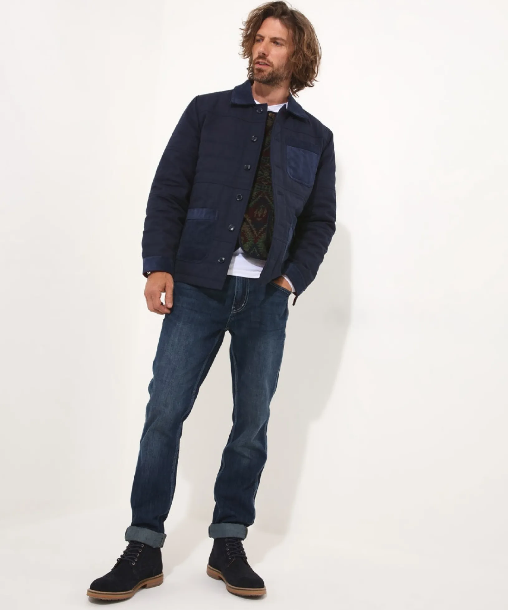 cool_quilted_canvas_jacke_3.webp Shop Men's Collection | Layering Essentials | Men's Tailoring | Coats & Jackets | Sale Coats & Jacket | Top Picks | Men,s | Top Picks | Men,s | Men,s Joe Browns Cool Quilted Canvas Jacket Navy